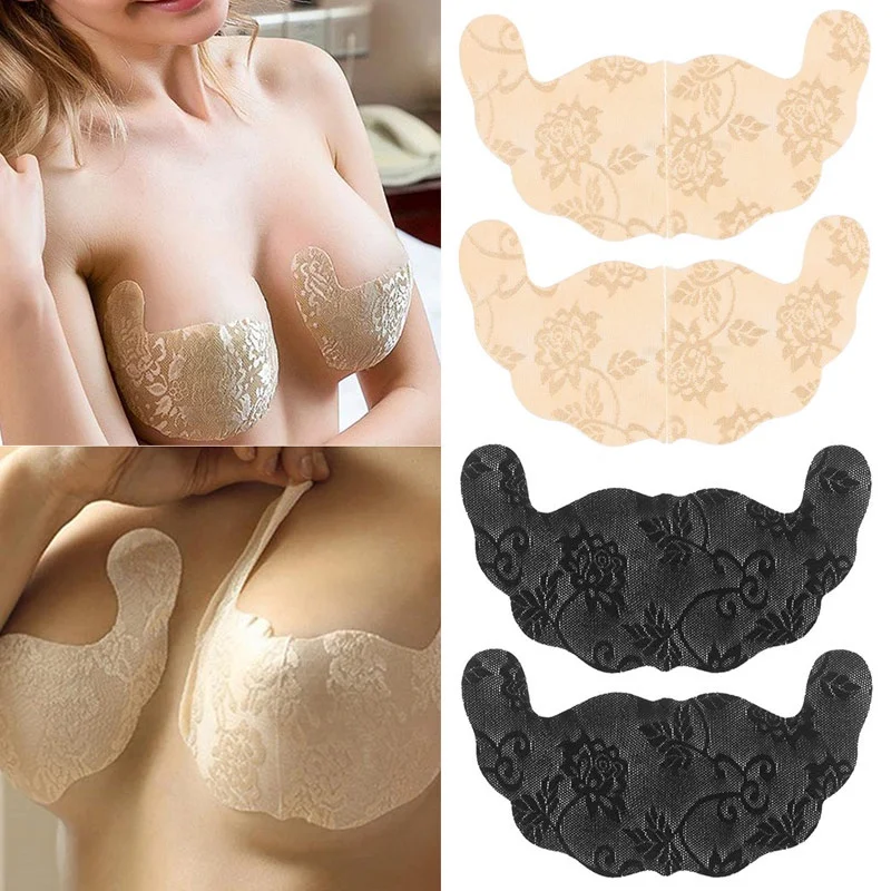 10Pair U-shaped Lace Bra Patch Breast Lift Invisible Bra Patch Self-adhesive Nipple Patch