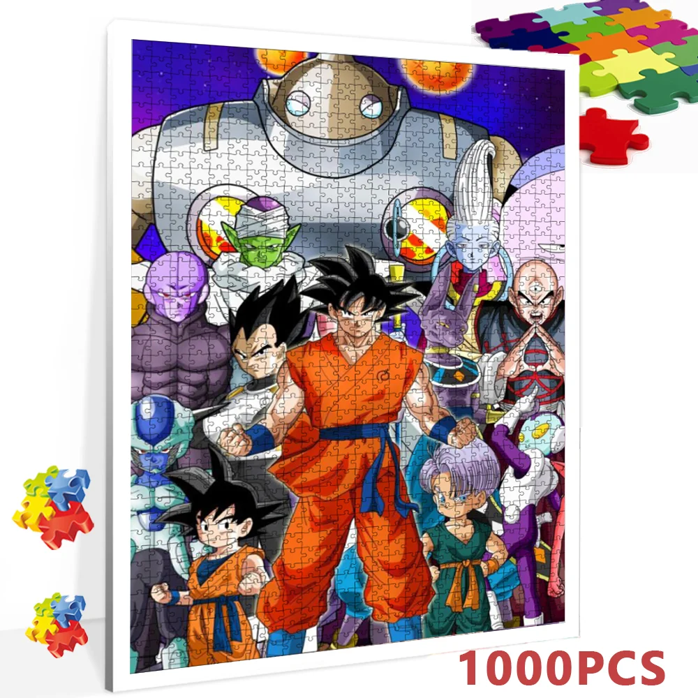 

Классическая головоломка с персонажами Dragon Ball, 1000 деталей, для взрослых и детей, развивающие игрушки Монтессори, головоломка, веселые настольные игры