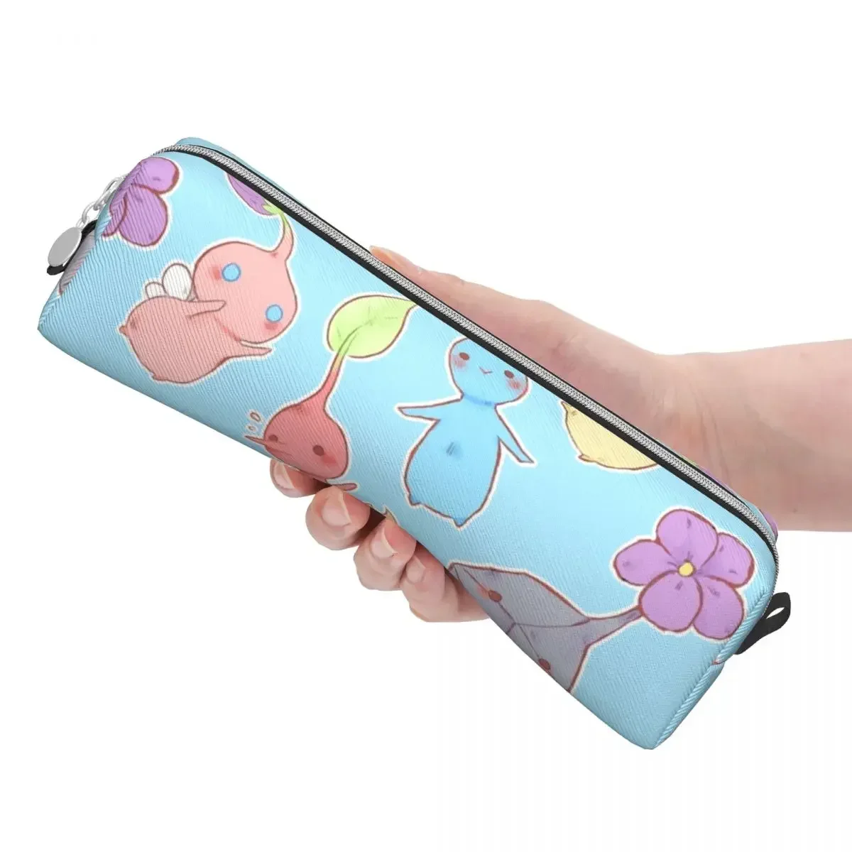 Pikmin Pattern Pencil Case Pen Box Bag Student Large Storage Students School Gifts Pencilcases