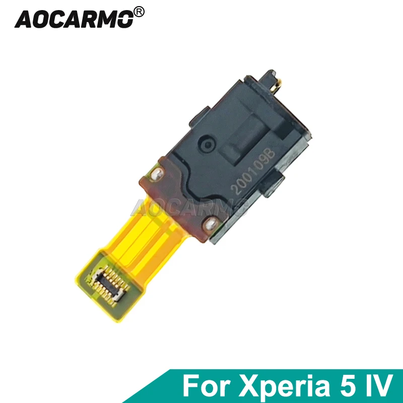 Aocarmo Para Sony Xperia 5 IV XQ-CQ72 CQ54 CQ62 X5iv Conector de Áudio Flexível para Fone de Ouvido/Headset (Jack) - Peça de Reposição