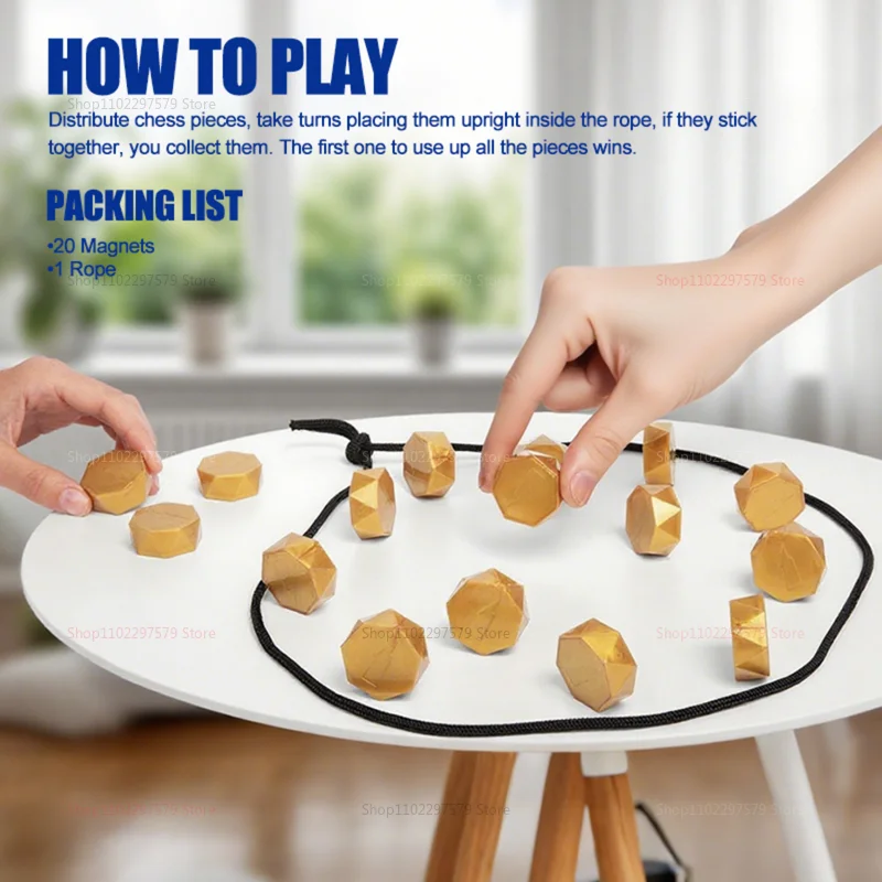 New Magnetic Chess Game Interactive Magnet Board Tabletop Strategy Game Stone Set Family Kids Adults Portable Fun Educational