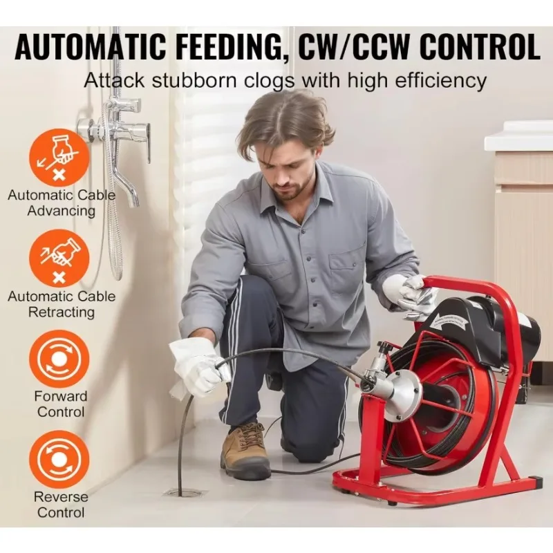 مصنع الجملة المجاري التجريف الأنظف آلة استنزاف اوجير الأنابيب الأنظف مع المغذية التلقائية