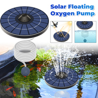 Solar Floating Oxygen Pump Solar Power Air Pump Pond Aerator 6V 2.5W with Air Hose Bubble Stone Oxygenator for Garden Fish Tank