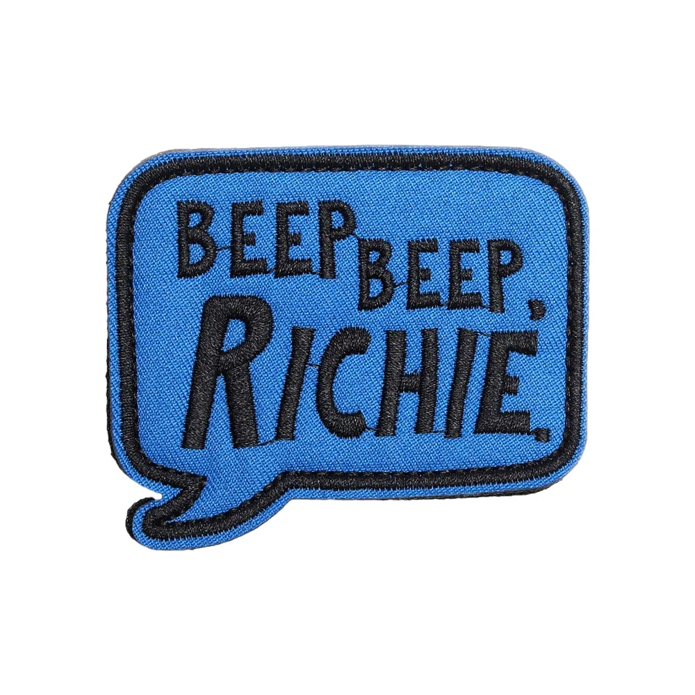 Beep Beep Richie Fun Meme cita Velcros parche táctico moral pegatina bordado insignia gancho bucle sujetador DIY gorra Jean mochila