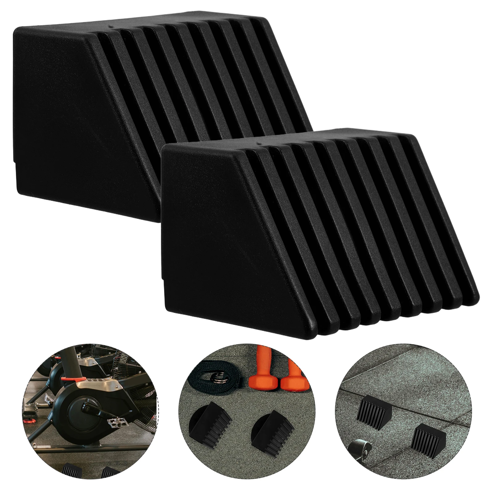 

2pcs Square End Caps Floor Protectors For Gym Fitness Equipment Anti-Slip Scratch Resistant Durable Replacement Covers For Home
