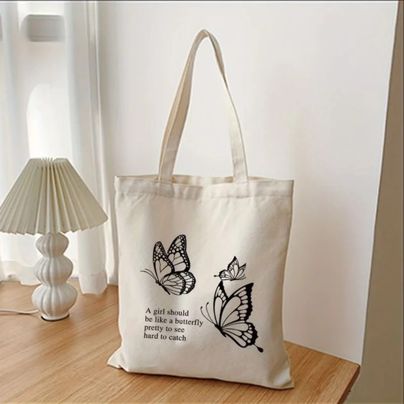 

100pcs/Lot Economical Cotton Canvas Bag with Your Logo Reusable Grocery Shopping for Advertising Promotion Gift Packaging