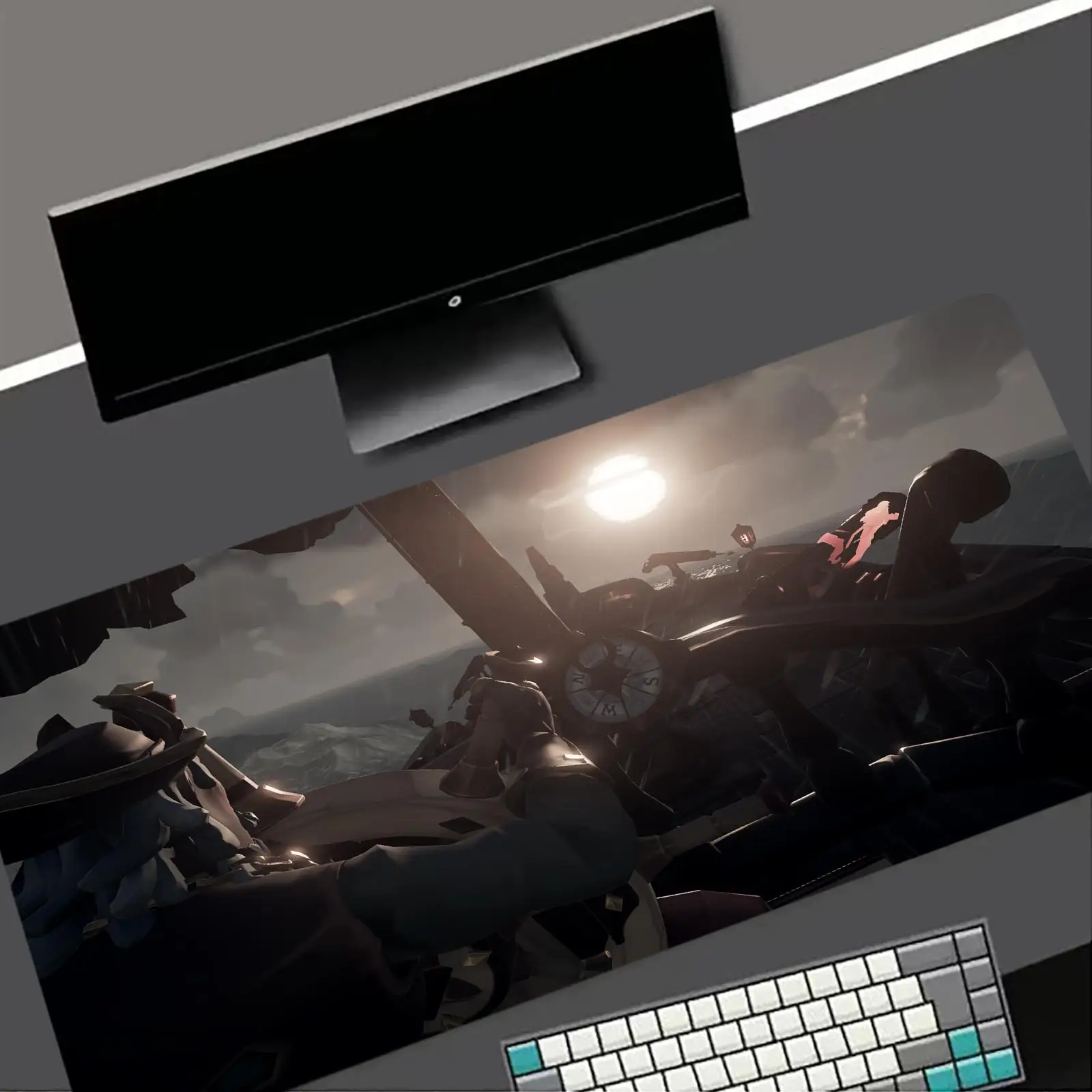 

Sea Of Thieves Mouse Pad Mousepad HD Printing Computer Gamers Locking Edge Non-slip Mouse Pad XXL90x40cm Keyboard PC Desk Pad