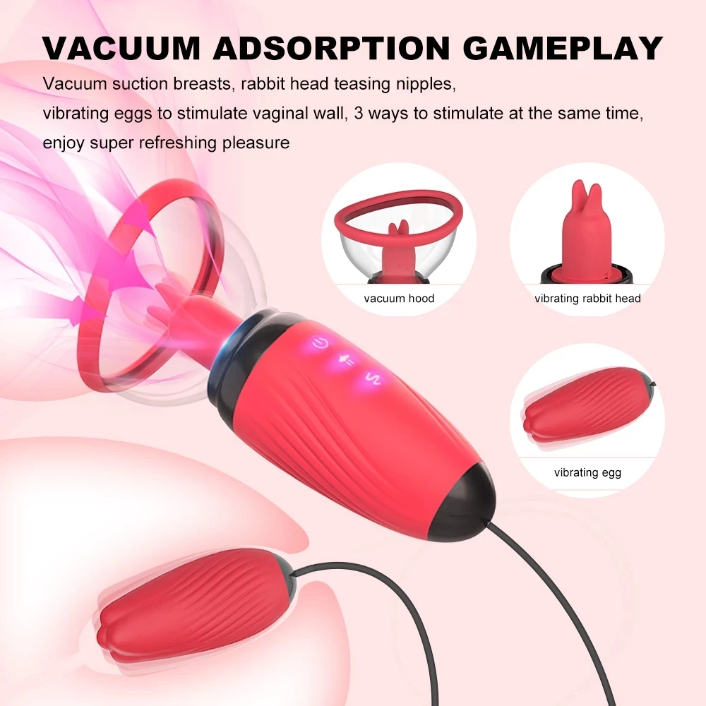 LICKLIP Clit Sucker Tongue Vibrator Nipples Vacuum Stimulator Orgasm Sex Toys Sucking for Women Female Masturbation