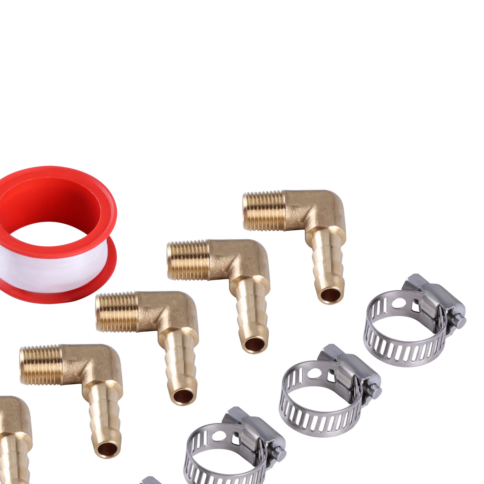 5pc Brass Pneumatic Fitting Male Thread To Hose Barb Tube Quick Coupling