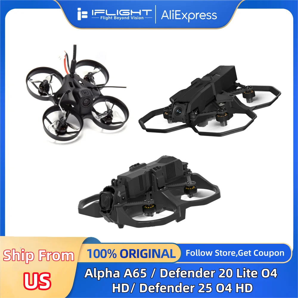 iFlight Alpha A65 Analog / Defender 20 Lite O4 2S HD / Defender 25 O4 4S HD FPV Drone Indoors and Outdoors Ship From US