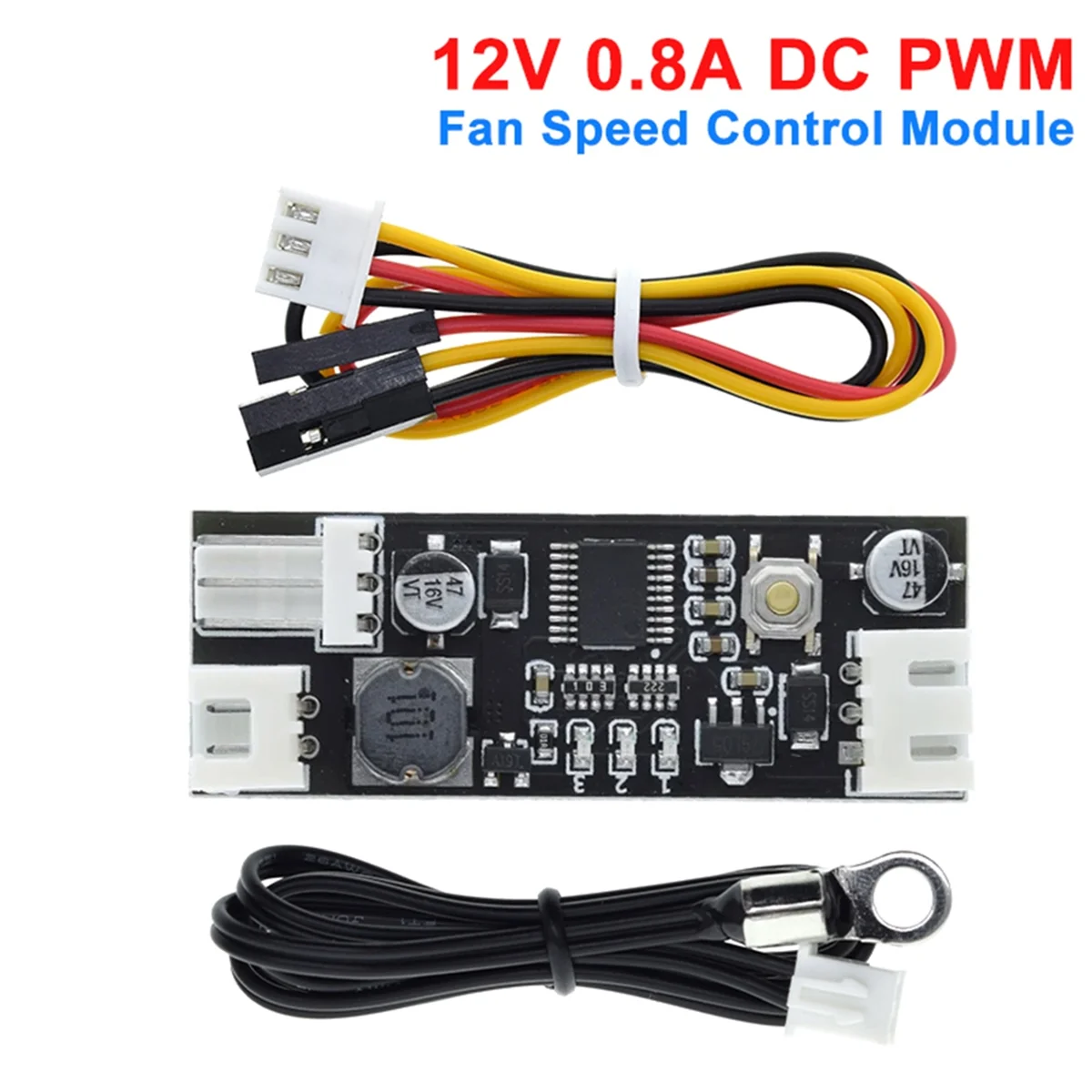 ABUOSingle 12V 0.8A DC PWM 2-3 Draad Fan Temperatuurregeling Snelheidsregelaar Chassis Computer Ruisonderdrukking Module