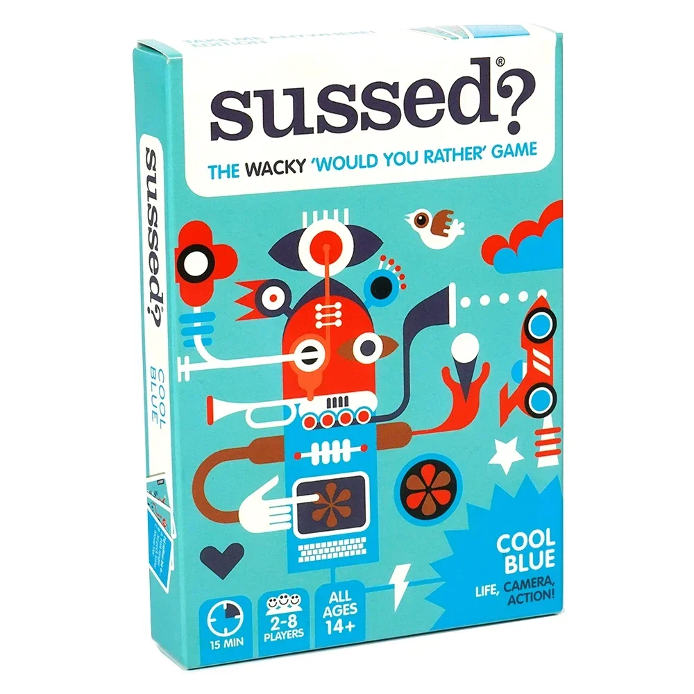 SUSSED The Wacky Would You Rather Card Game | Teens, Kids 10+, Adults | 2-8 Players | Cool Blue Edition