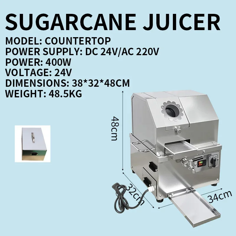 Electric Sugarcane Juicer with Built-in Battery—Portable Outdoor Juicer, Available in Upright and Horizontal Models(Customized)
