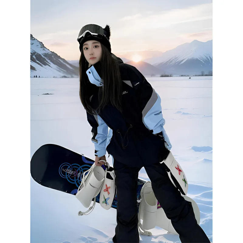 Premium Winter Ski Suit Set Snowboard Jumpsuit Men Women Waterproof Windproof Thermal Insulated Outdoor Sports Ski Overalls