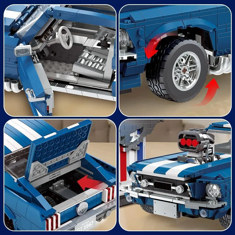 Kit de construção de carro RC escala 1:10 para adolescentes e adultos, 1680 peças, compatível com LEGO, adequado para maiores de 14 anos