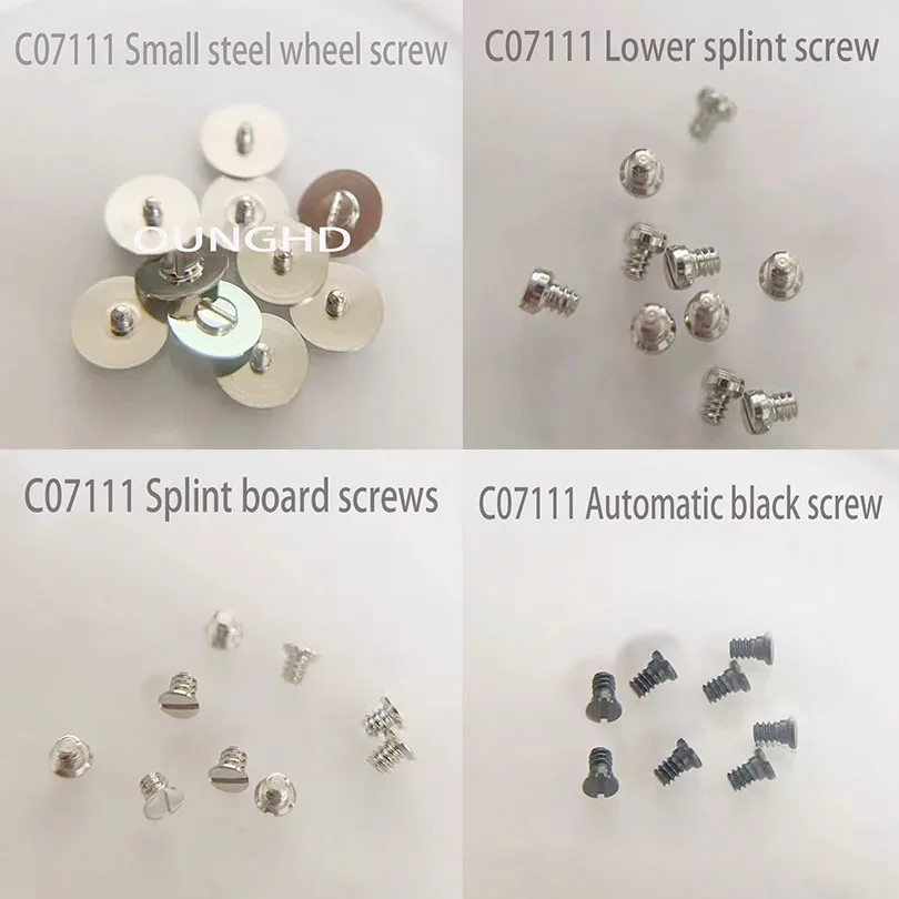 

Watch accessories new C07111Calendar compression screw C07601 Automatic Black Screw Small Steel Wheel Fixing Machine Screw Autom