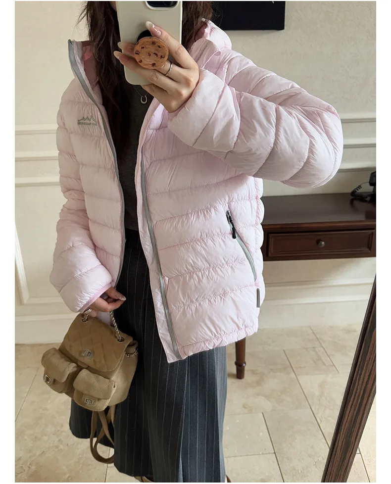 Solid Lightweight Hooded Padded Jacket Women Autumn Winter Casual Outdoor Soft Puffer Jacket Woman All Match Korean Warm Parkas