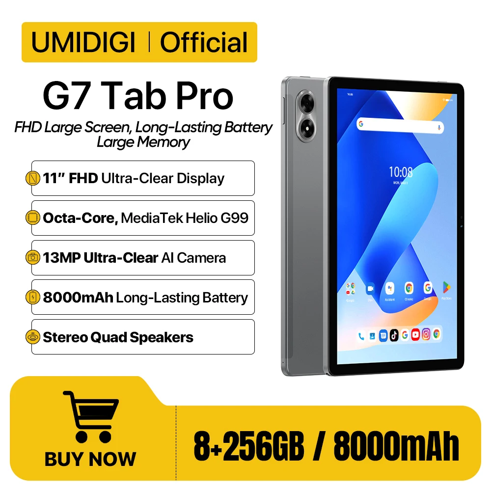 Tablet UMIDIGI G7 Tab Pro MTK Helio G99 Octa-Core 11\