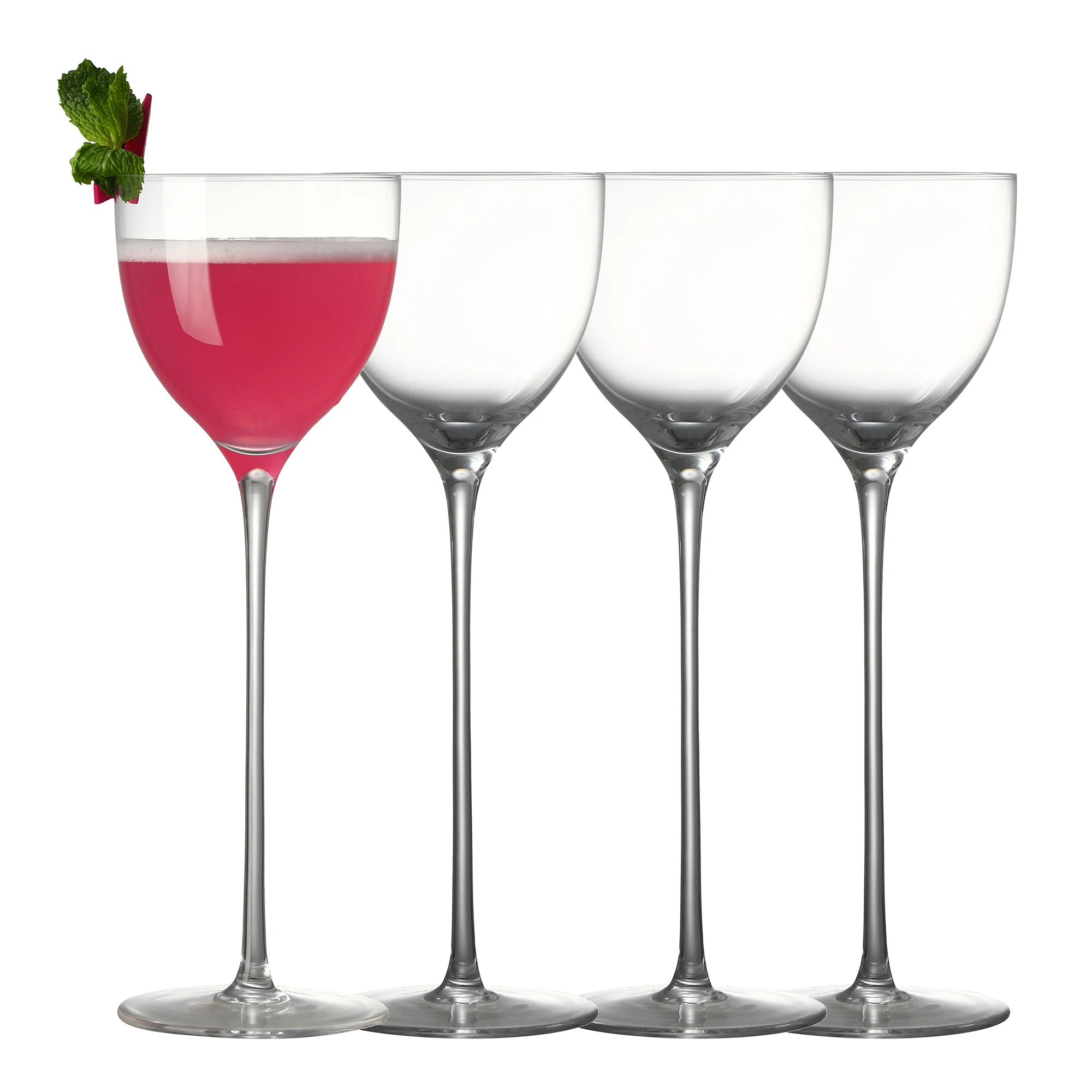 

Nick and Nora Cocktail Glasses, 150ml (5Oz) Hand Blown Martini Glasses Set of 4, Coupe Glassware, Small Cocktail Glasses