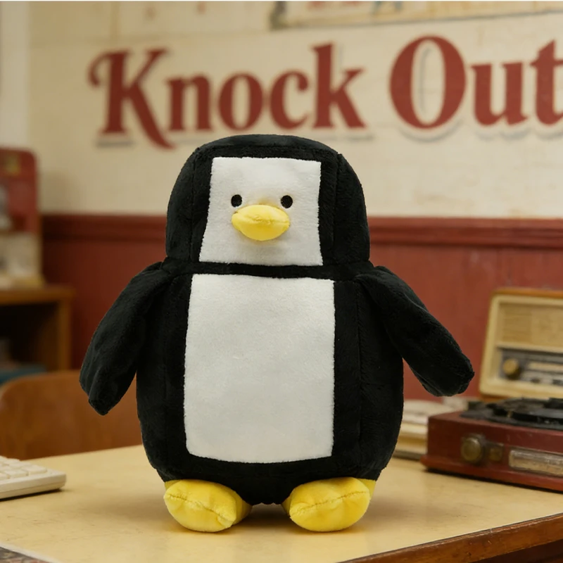 

Новая плюшевая игрушка-пингвин Кавай, 22 см, аксессуар для игровых персонажей, украшение для стола для геймеров, кукла-антистресс, подарок для друга