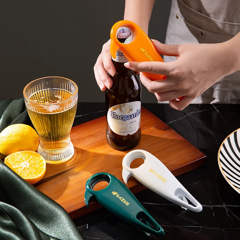 

Creative multifunctional home bottle opener Canned beer manual bottle opener keychain corkscrew