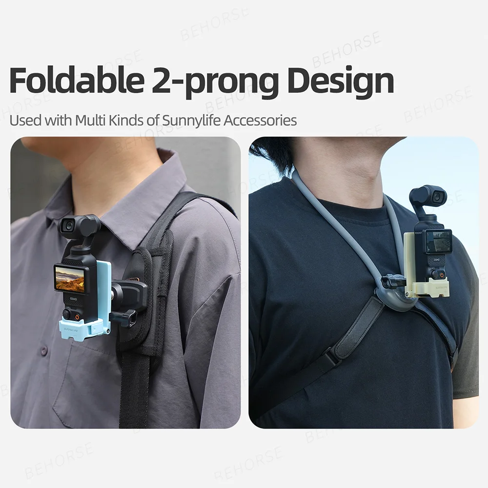 حامل مغناطيسي لأذن القط لـ Osmo Pocket3 حامل سطح المكتب مع دعامة مهايئ توسيع الحذاء البارد لملحقات DJI Osmo Pocket 3