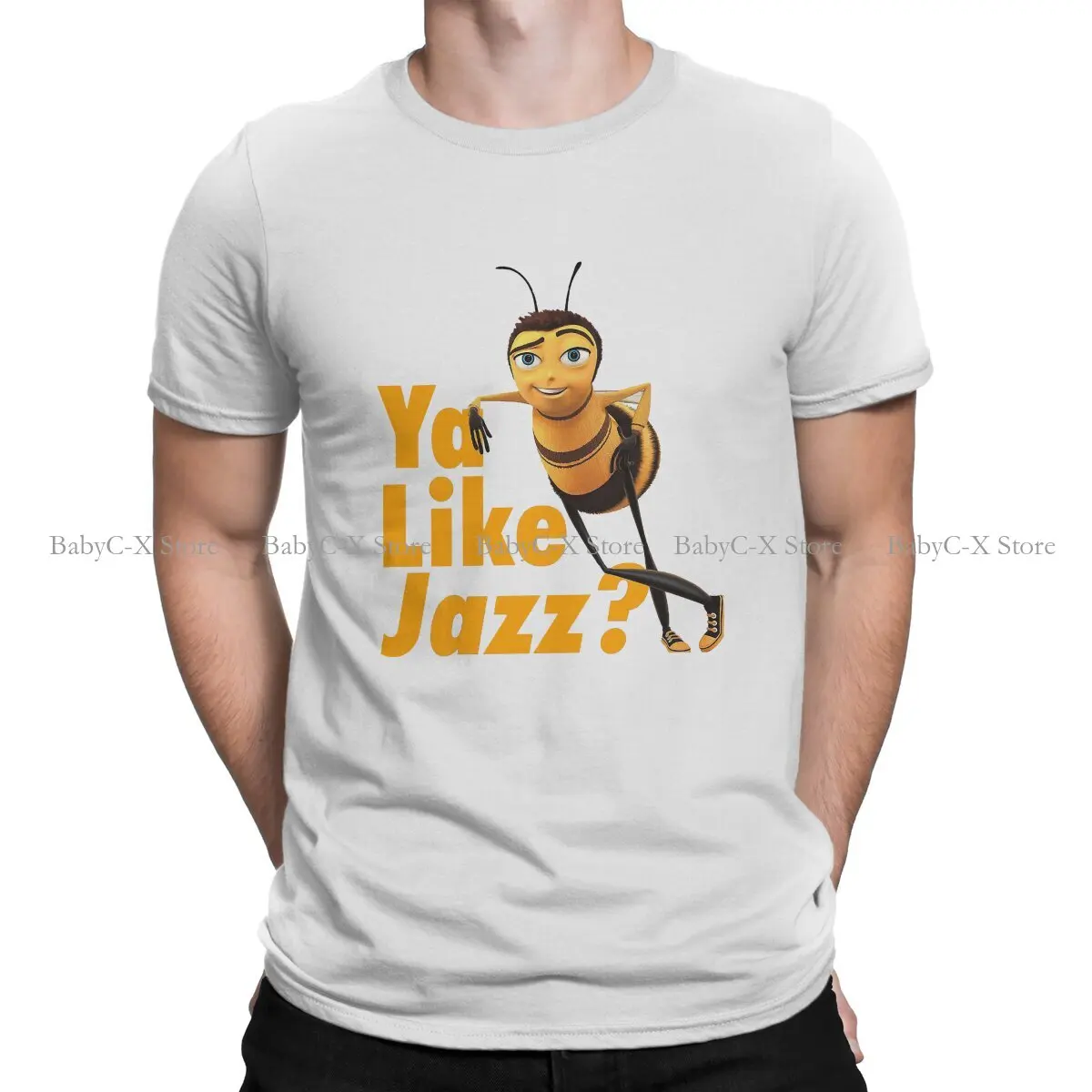 Ya Like Jazz-camisetas Hipster de poliéster para hombres, camisa de cuello redondo con dibujos animados de la película de abejas, Barry B Byson