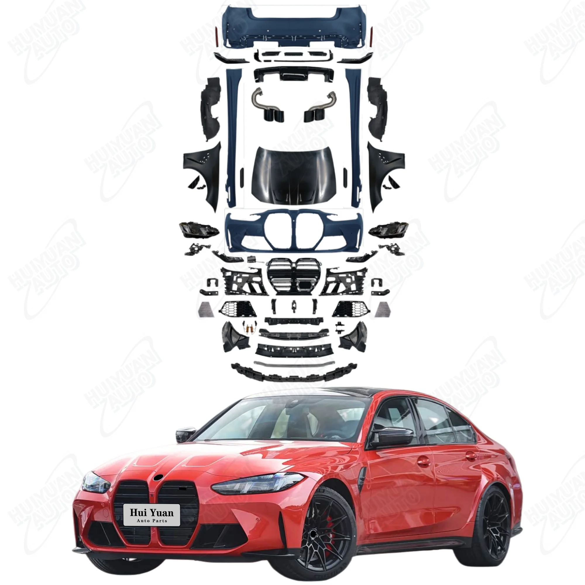 

Factory Price Body Kit for 3 Series G20 G28 2019-2025 to G80 M3 Style with Front Rear Bumper Grille Hood Fender Headlights