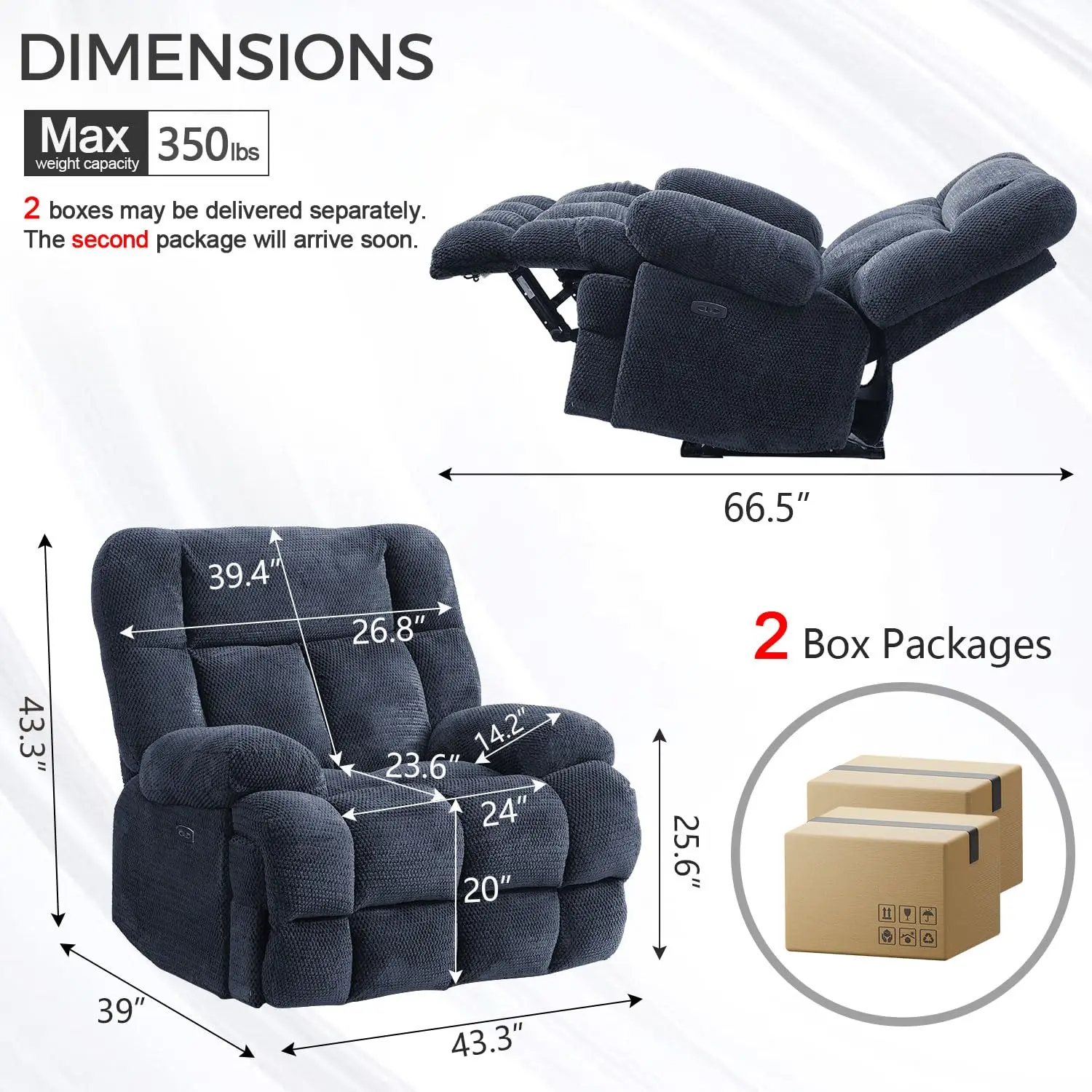 Oversized Zero Gravity Recliner for Adults, Electric Soft Fabric Sofa with USB Port for Living Room, Customized