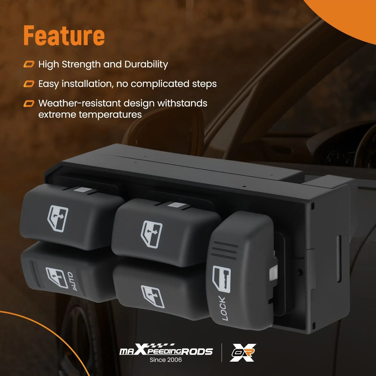 

Front Left Master Window Switch for GMC Sonoma/S15 1995-2005 19244658 17Pin