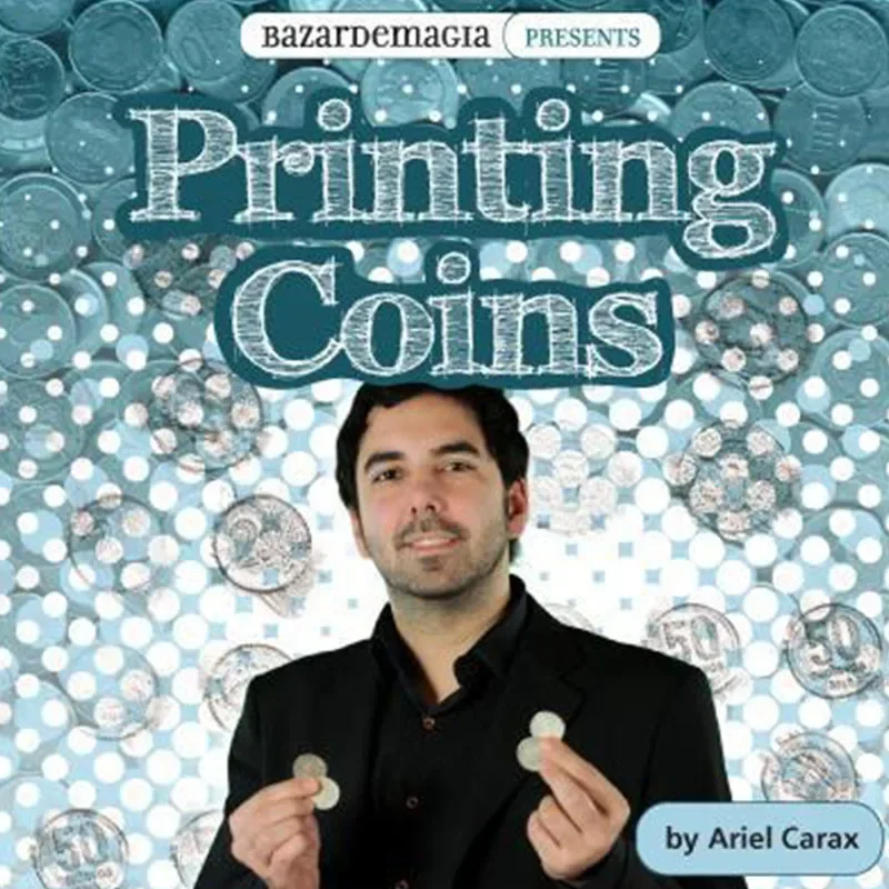 Printing Coins (Gimmicks) Mentalism Stage Magic Tricks Close Up Magic Props Comedy Coin Vanishing Magia Props Magician Comedy