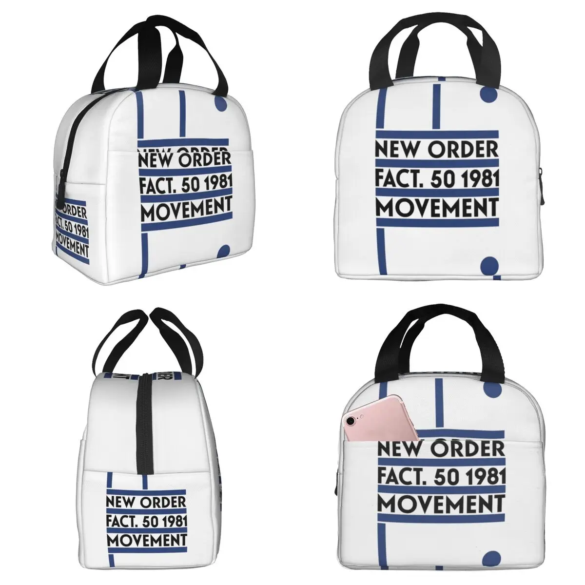 

Новая термосумка для обедов New Order Movement для детей, школьный термоконтейнер для еды, герметичный ланч-бокс