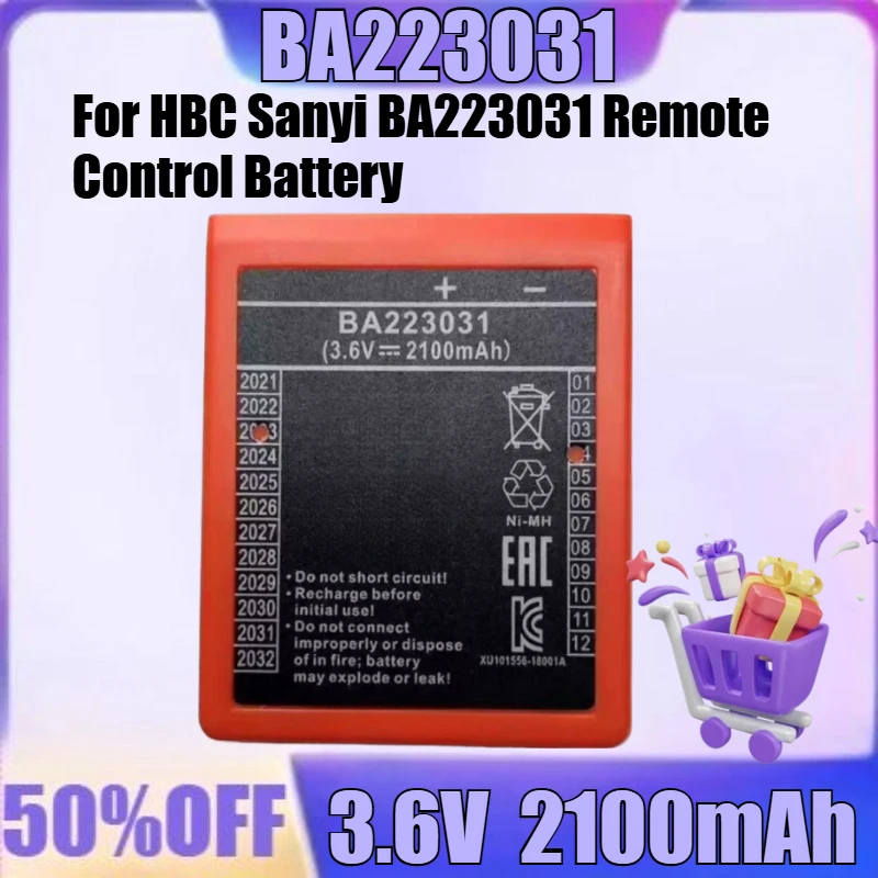 

New BA223031 3.6V 2100mAh High Quality Battery for HBC Sanyi BA223031 Remote Control Battery