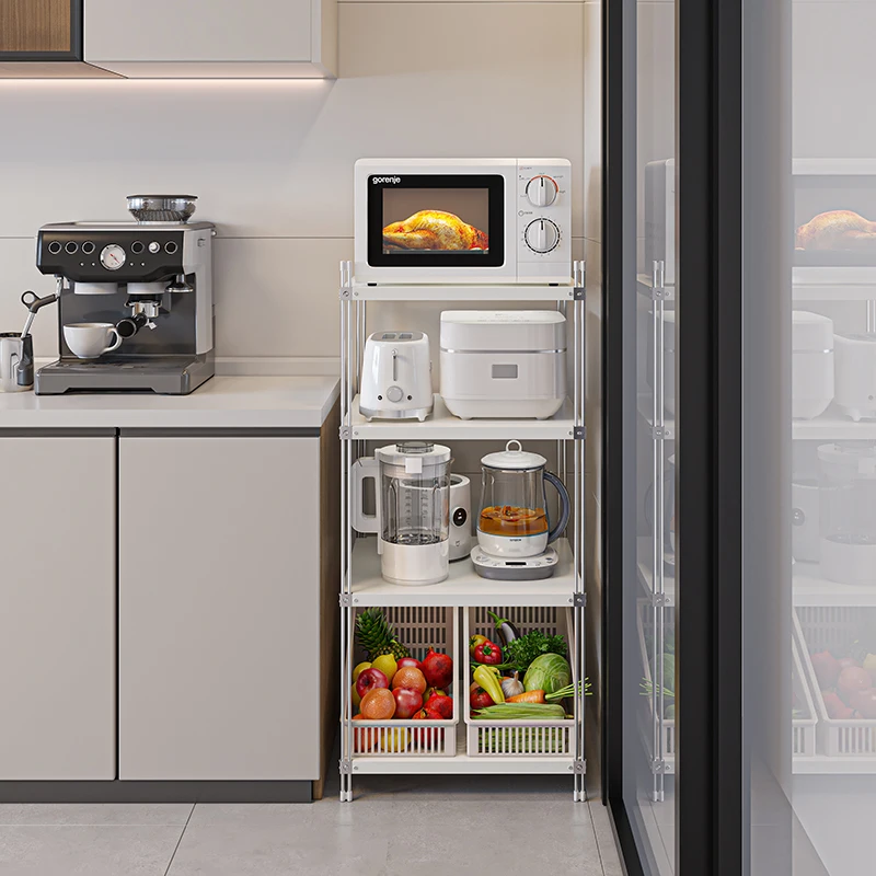 棚ステンレス鋼床多層大型家庭用オーブン家電収納ラック