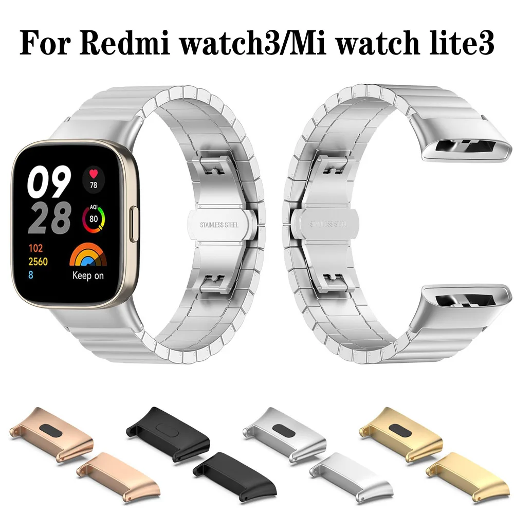 2pc Metal Connector For Xiaomi Redmi watch 3 / Mi watch lite 3 Stainless Steel Adapter (Use with a 20mm strap)