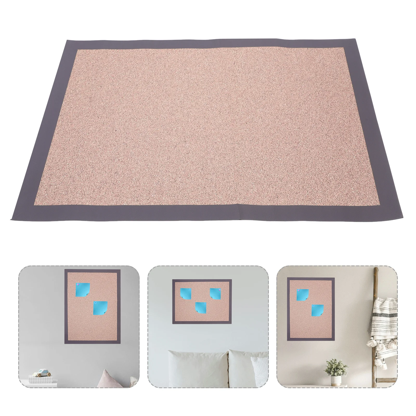 

1Set Cork Notice Board Rubber Self-Adhesive Bulletin Wall Mount Message Panel for Home Office Classroom Decorative Display