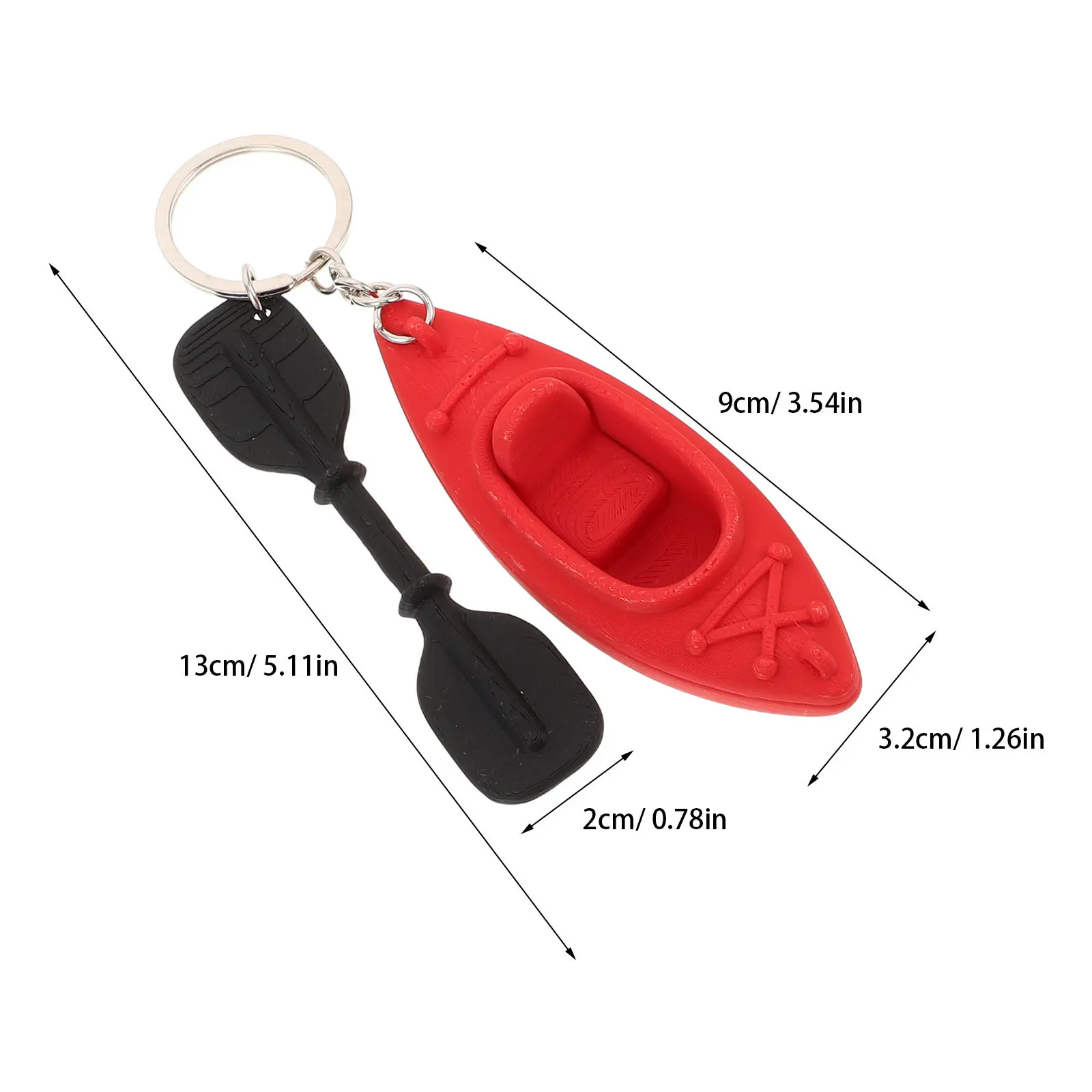 3Pcs Kayak Keychain Set Sturdy Metal Alloy Small Keychain for Boat Keys Sailing Lover Kayak Enthusiast Outdoor Sports Water