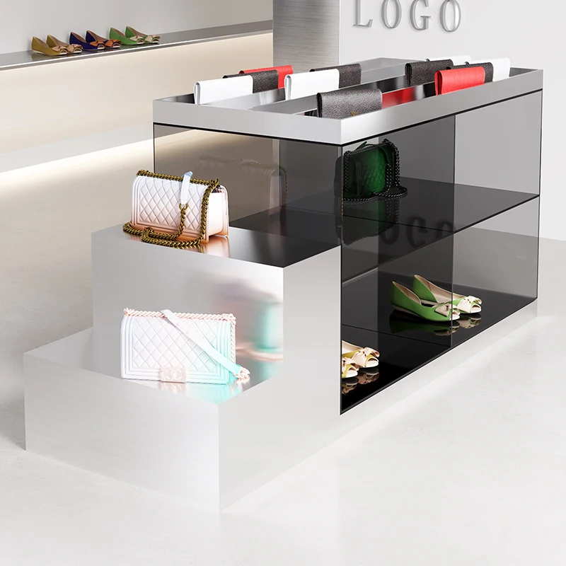

Store Commercial Nakajima Taihuitai Clothing Store Shoe Bag Rack Wallet Display Table Store Middle Storage Display Table