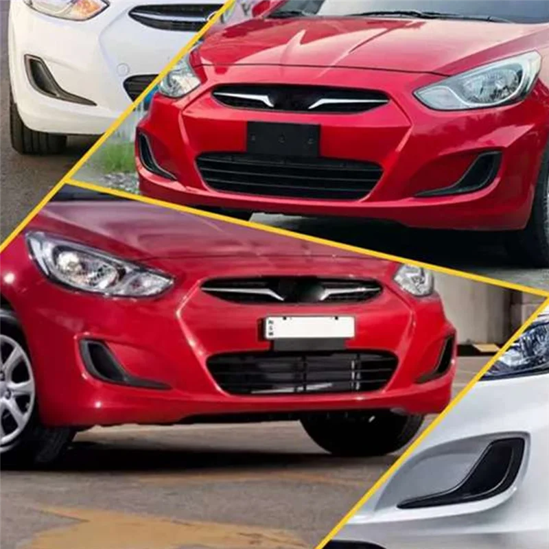 

Car Front Bumper Fog Light Cover Fog Light Bezel Molding Cover For Hyundai Accent 2012-2017-ABQF