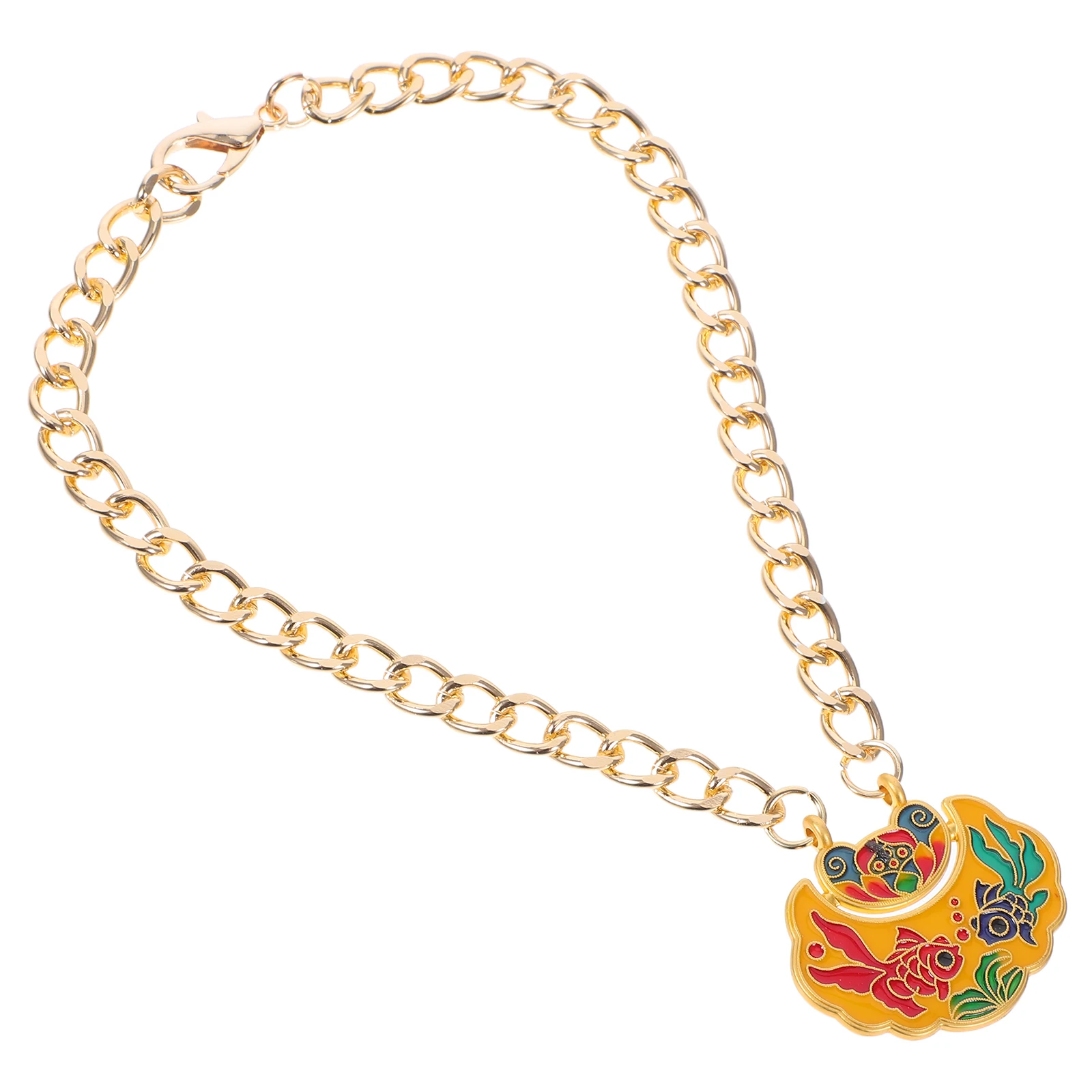 

Pet Metal Lock Pendant Dog Collar Chain Chinese Necklace The Cat Charms Animal Handmade Doorbell