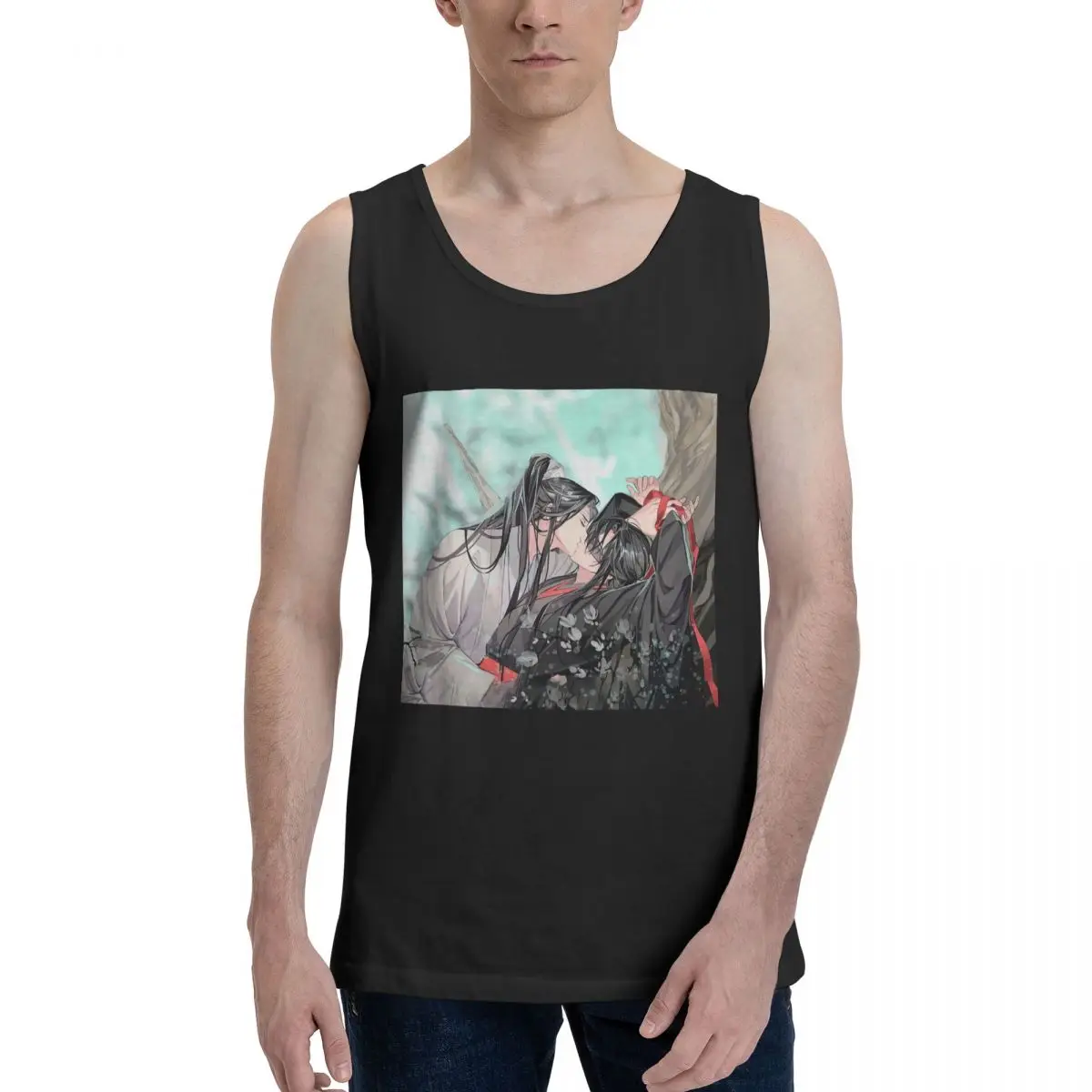 Mo Dao Zu Shi The Grandmaster Of Demonic Cultivation 100% Cotton Men's Sweatshirt Vest Sleeveless Tees Men Tank Tops T-shirt