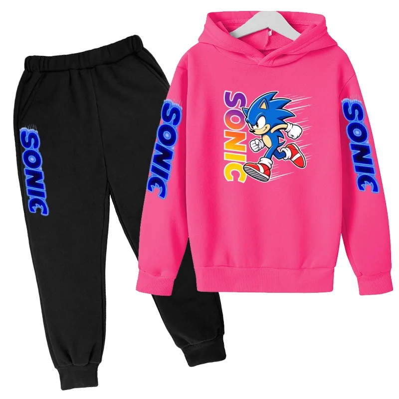 Kinder-Hoodies für Herbst und Winter, Herren- und Damenmodelle, Alter 3-12, Cartoon-Anime-Katzen-Kleidung, Langarmshirt+Hosen-Set – Detail 15