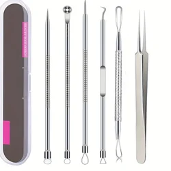 6-Pack Stainless Steel Acne Needles and Blackhead Removal Tools - Pore Cleansing Tools for Professional Facial Skin Beauty Care