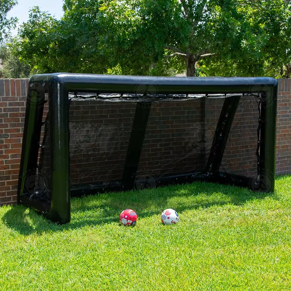 Porte de football gonflable portable pour enfants et adultes, PVC durable, jeu de but de football, pratique de tir de baseball, extérieur