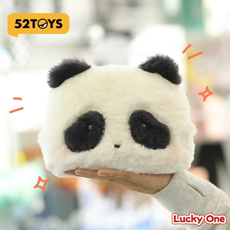 

52TOYS Chubby Panda Roll Plush Crossbody Bag Cute Cosmetic Bag Trendy Stuffed Animal Toy for All Ages