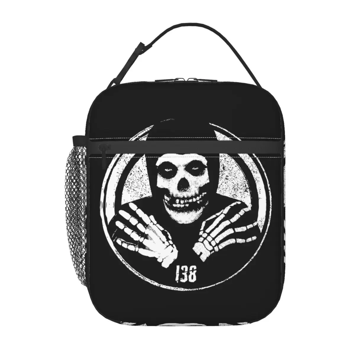 Crimson Ghost Misfits Insulated Lunch Bag Thermal Bag Reusable Skull Portable Tote Lunch Box Food Storage Bags College Picnic