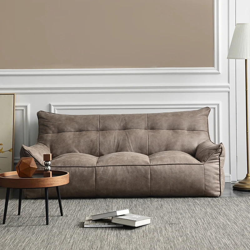 Conjunto de sofás de estilo nórdico para decoración del hogar, cómodos Puffs para dormitorio, grandes y acogedores, modernos