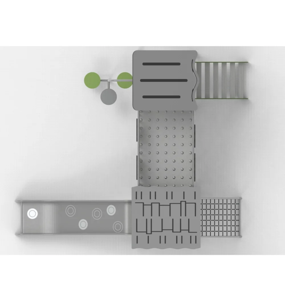 معدات ملعب خارجية عالية الجودة للأطفال من الفولاذ المقاوم للصدأ منطقة لعب للأطفال #3