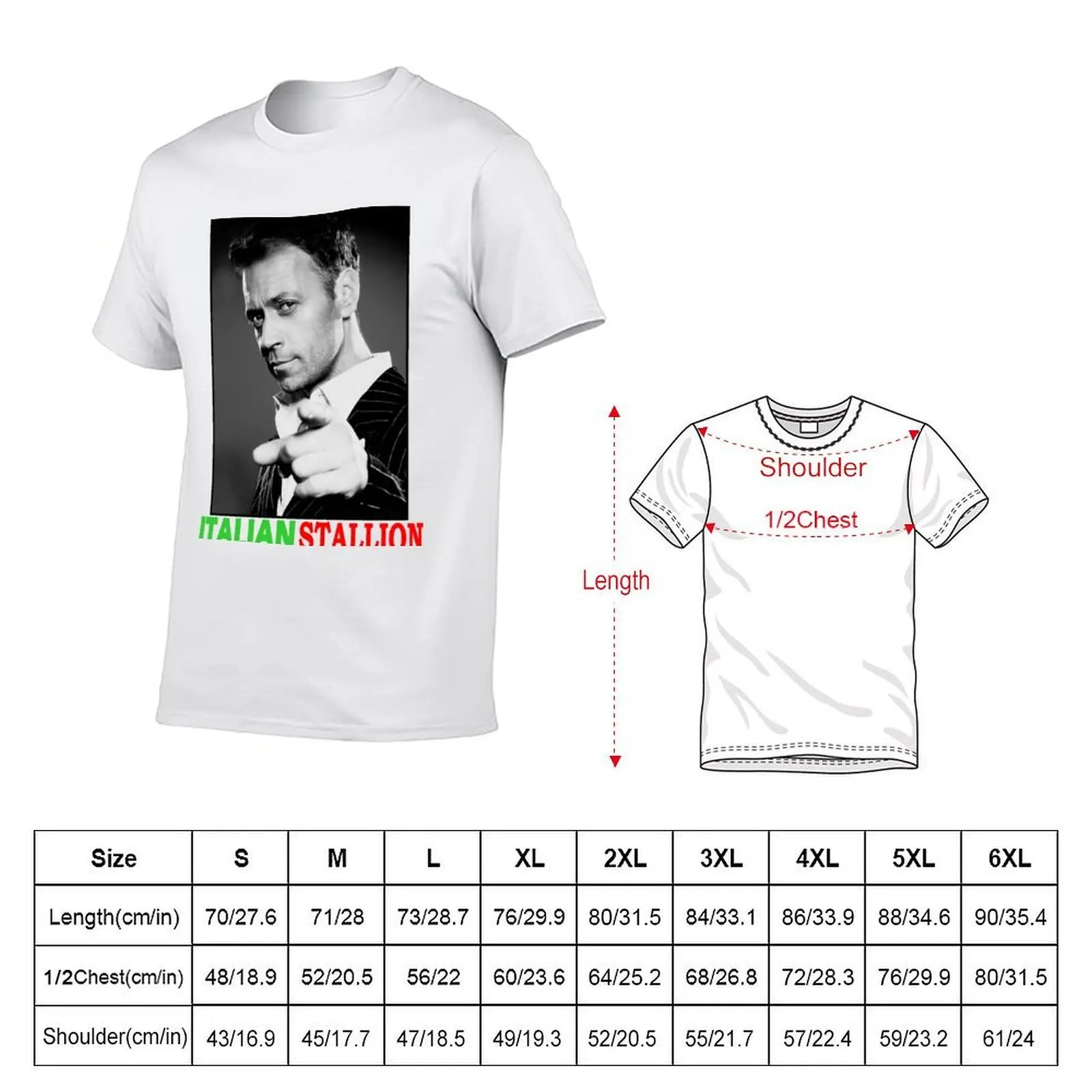 ITALIAN STALLION - ROCCO SIFFREDI T-Shirt man t shirt cotton high quality t shirts for man pack white T-Shirt