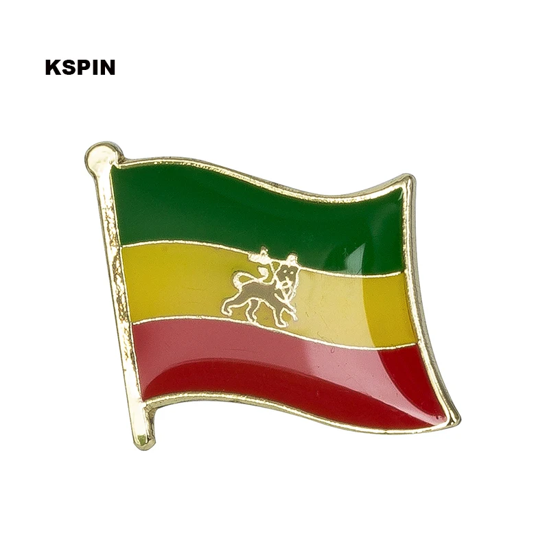 Ethiopia Flag Badge Brooch Natinal Lapel Pins Flag Lapel Pins Country Flag Badge